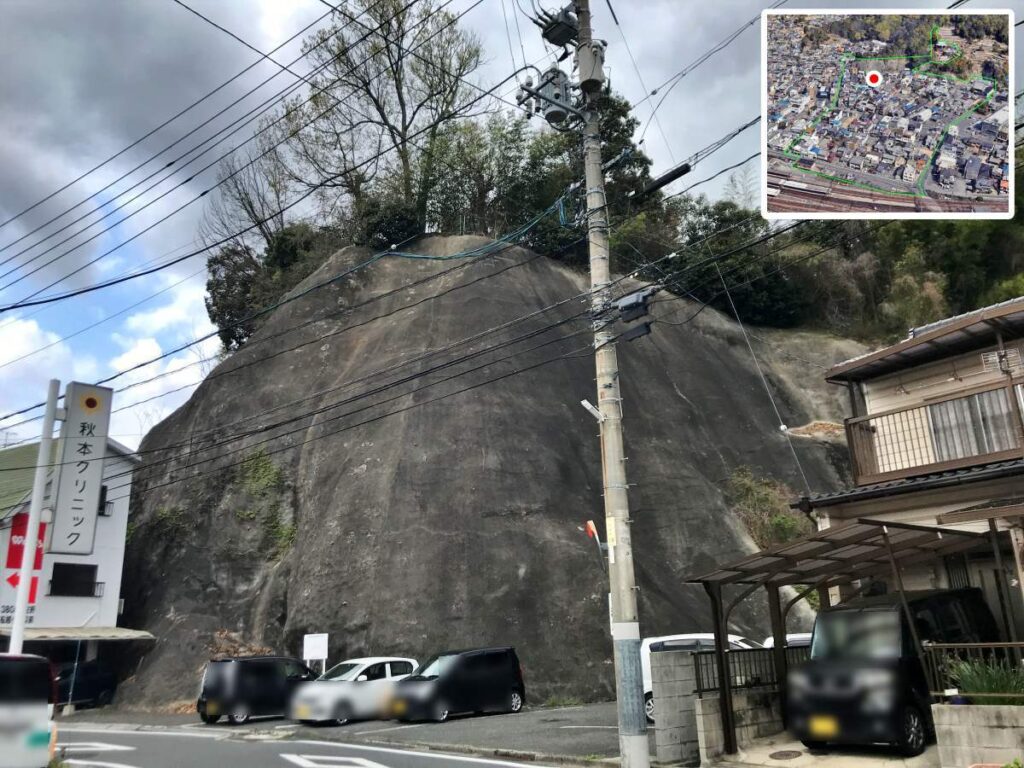 海田町稲荷町　特徴的な擁壁